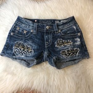 Miss Me Denim Signature Shorts EUC